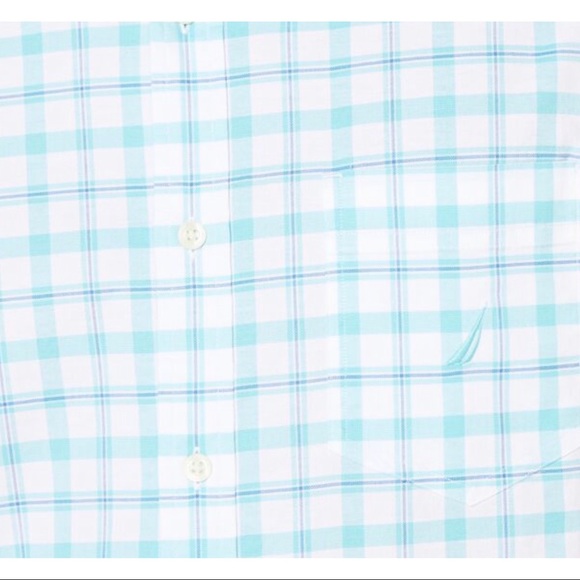 Nautica Classic Fit Long Sleeve Plaid Oxford Shirt - Picture 5 of 9